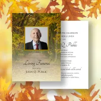 Autumn Leaves Lane Living Funeral Party Invitation