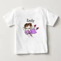 Cute Purple Fairy Whimsical Folk Art Baby T-Shirt