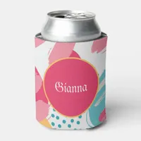 Colorful Abstract Personalized Can Cooler