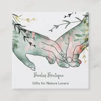 Boho Hands Square Business Card