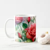 Whimsical Rose Pattern Coffee Mug