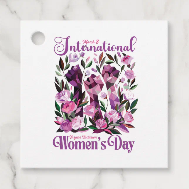 International Women's Day March 8 Favor Tags