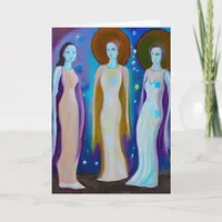 Celestial Women Abstract Artwork Card