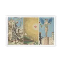 Witchy French Vintage Tarot Card Illustrations Acrylic Tray