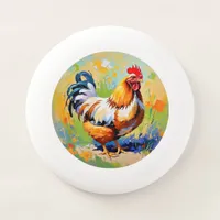 Bright Colorful Cockerel Rooster Bird Picture Wham-O Frisbee