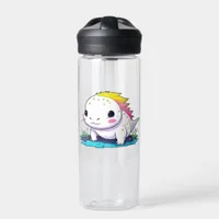 Cute Kawaii Axolotl in Water Personalized  Water Bottle