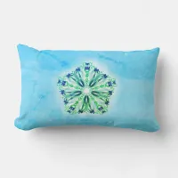 *~* Turquoise Green & Star Mandala Lumbar Pillow