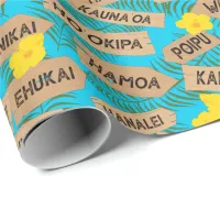 Hawaiian Islands Colourful Wrapping Paper