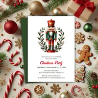 Classic Red Nutcracker Themed Christmas Party Invitation