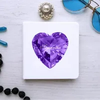 Personalized Faux Shiny Amethyst Purple Gemstone Sticker