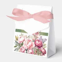 Pink Cottage Floral Bouquet Favor Box