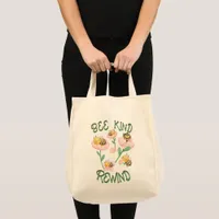 Cute Inspirational Bee Kind - Rewind | Tote Bag