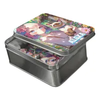 Anime Girl and Siamese Cat Personalized Jigsaw Puzzle