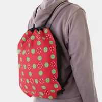 Christmas Holiday Charm Pattern 03 -  Drawstring Bag