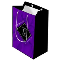 Elegant 12th Silk Wedding Anniversary Celebration Medium Gift Bag