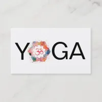 *~* Mandala Aum OM Lotus YogaTeacher Instructor Business Card