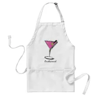 fun martini hot pink adult apron