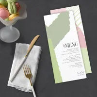 Color Block Wedding Menu Spring ID740