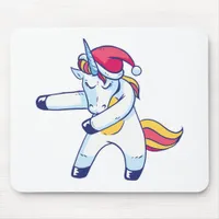 Christmas Unicorn Mouse Pad