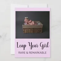 Leap Year Girl Announcement