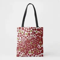 Fun Red Dots Splotchy Abstract Style Tote Bag