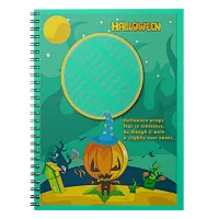 Halloween Jack o' Lantern Wizard Add Photo Frame Notebook