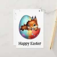 Adorable Funny Cute Easter Baby Squirrel Postcard