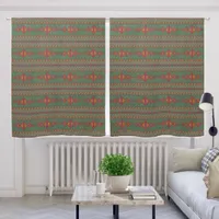 Southwest Sagebrush Green Geometric Design 50x63in Blackout Curtains