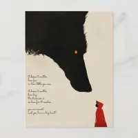 Evil Wolf and the Little Red Riding Hood Postcard