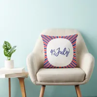 Radiant Patriotic Jubilee Throw Pillow