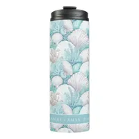 Coastal Seashell & Coral Pattern#3 ID1009 Thermal Tumbler