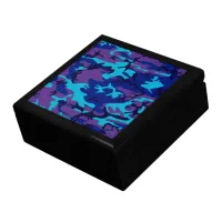 Camouflage Dark Blue & Purple Pattern Gift Box