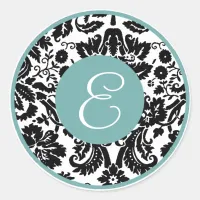 damask Monogram stickers