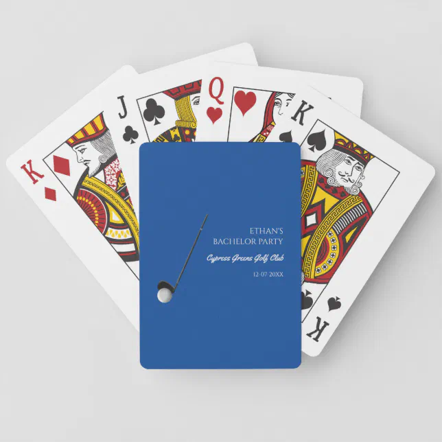 Golf Bachelor Party - Golfing trip Classic Stylish Poker Cards