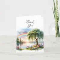 Watercolor Landscape Thank You Card