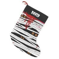 Halloween Mummy Bandages Creepy Eyes Small Christmas Stocking