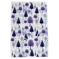 Snowy Forest Purple Christmas  Medium Gift Bag