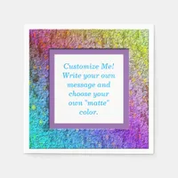 Thumbnail for [Rainbow Floral Frame] Abstract Flowers Paper Paper Napkins