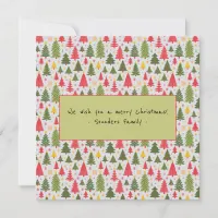 Multicolor Christmas Tree Holiday Card