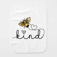 Cute & Funny Bee Kind Baby Burp Cloth