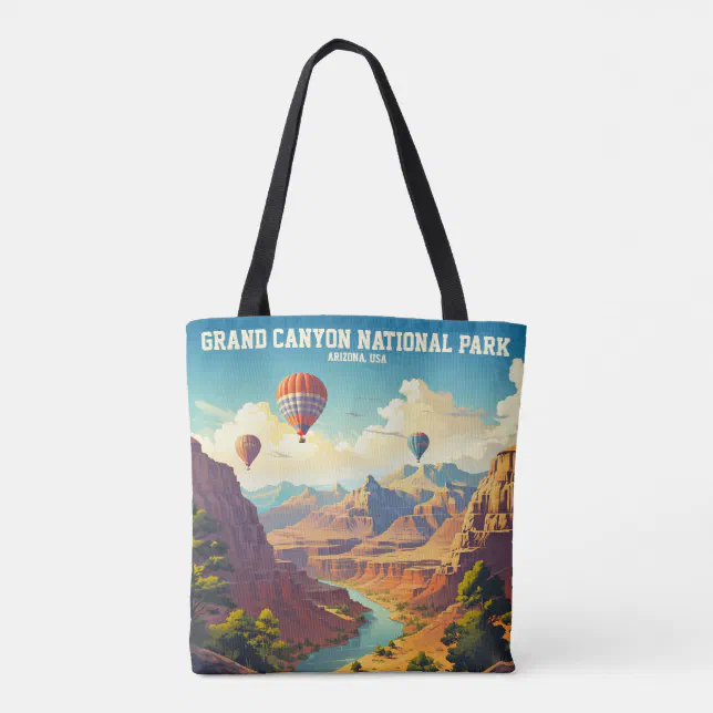 Vintage Balloon Trips Grand Canyon National Park Tote Bag