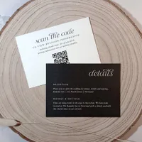 Wedding Information Card Simple Minimalist Details