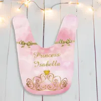 Personalized Princess Isabella Bib, Add Your Name Bib