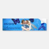 ME/CFS Chronic Fatigue Little Girl Angel Fairy Bumper Sticker