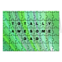 Totally Awesome Dad Puzzle Green