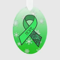 Lyme Disease Awareness Ribbon Hope Christmas Ornament