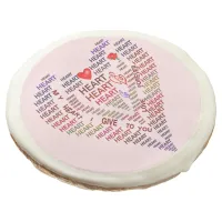 Words of Heart Sugar Cookies