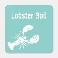 Lobster Blue White Grunge Beach Bar Print Hand Sanitizer Packet