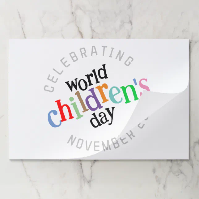 Colorful Happy World Children's Day Paper Pad