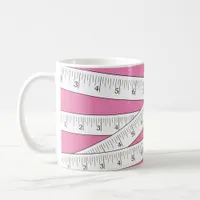 Tape Measure Pink Novelty Coffee Mug